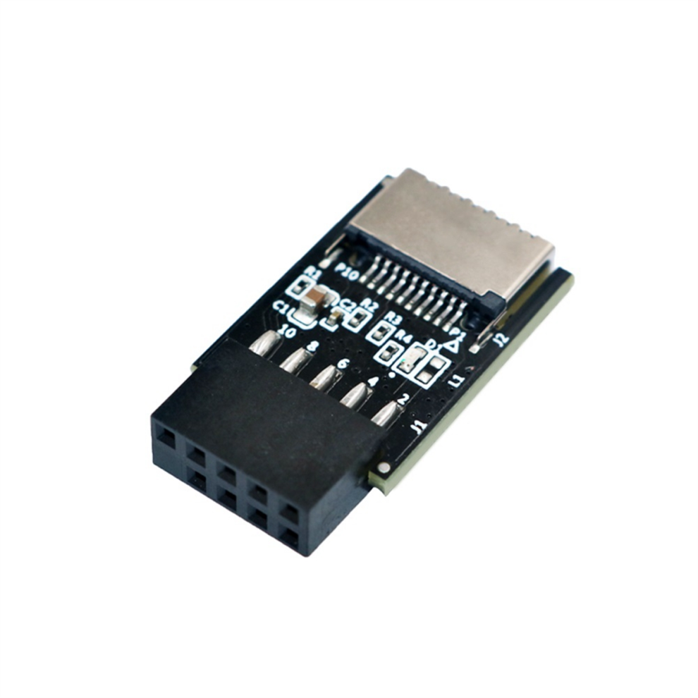 Photos - Card Reader / USB Hub USB 2.0 9Pin to TYPE-E Adapter Front Panel Header Type-E Internal with 5V Power LED