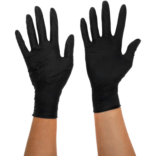 Black Mamba BLACK MAMBA NITRILE WORKSHOP GLOVES (BOX 100) : S