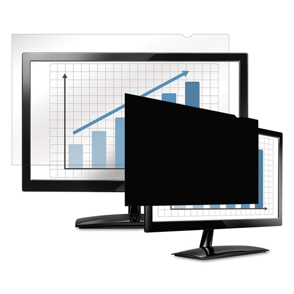 Fellowes PrivaScreen Anti Glare Black Privacy Filter & Screen Protector For Monitor/Computer, 23.6" Inches 16:9 Widescreen - Easy Attach & Removal