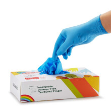Gants Nitrile Jetables Enfant 7-14 Ans - Sans Latex, Alimentaire, Sans Poudre - Préparation Halloween, Artisanat, Jardinage