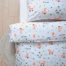 Littlefeifei 100% ORGANIC Soft Cotton Duver Cover Set for Kids Toddler Bedding 120x150 Soft and Sustainable Material - Unisex