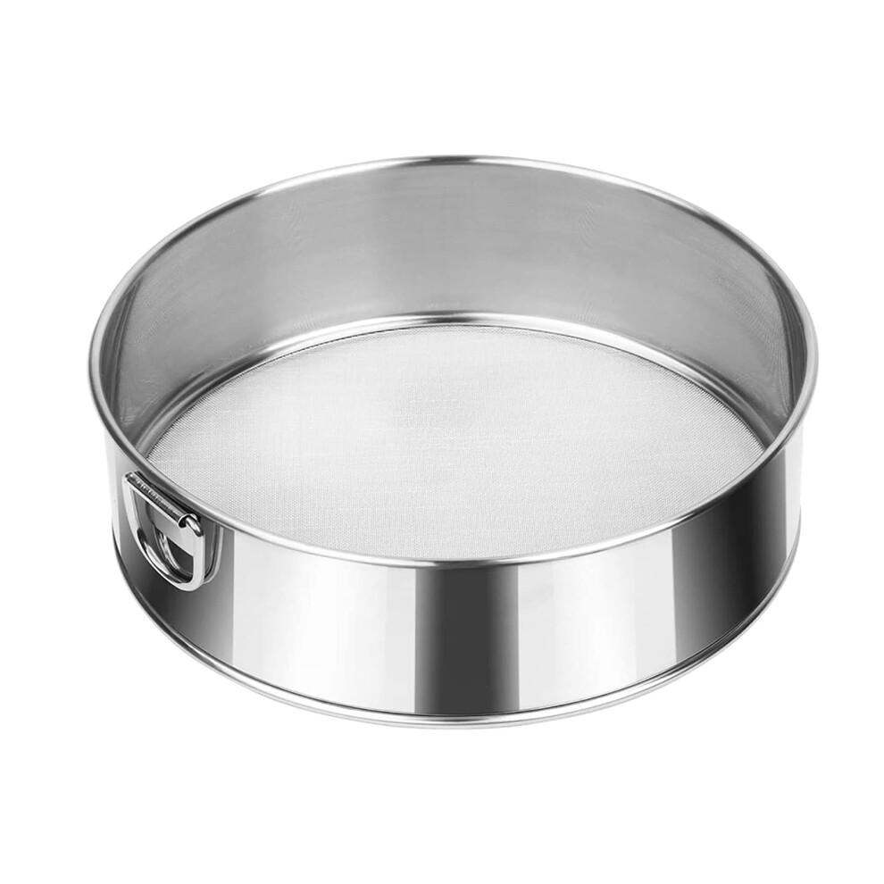 Flour Sifter  Flour Sifter for Baking  Fine Mesh Sifter  Flour Sieve Fine Mesh  60 Mesh Sieve 304 Stainless Steel Round Sifter for Baking Straining Po-image-OPC-PFRMNGC-NEW