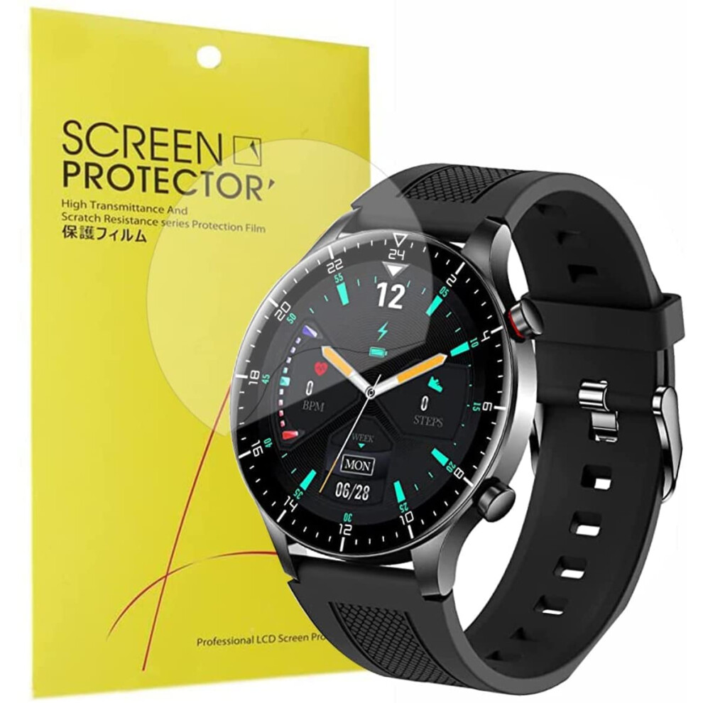 Compatible For Lige Smart Watch 1.3" Screen Protector, Onetuo [6 Pack] Full Coverage Tpu Clear Film Compatible For Lige 1.3" Smart Watch-Bw0288a (6 607118996128