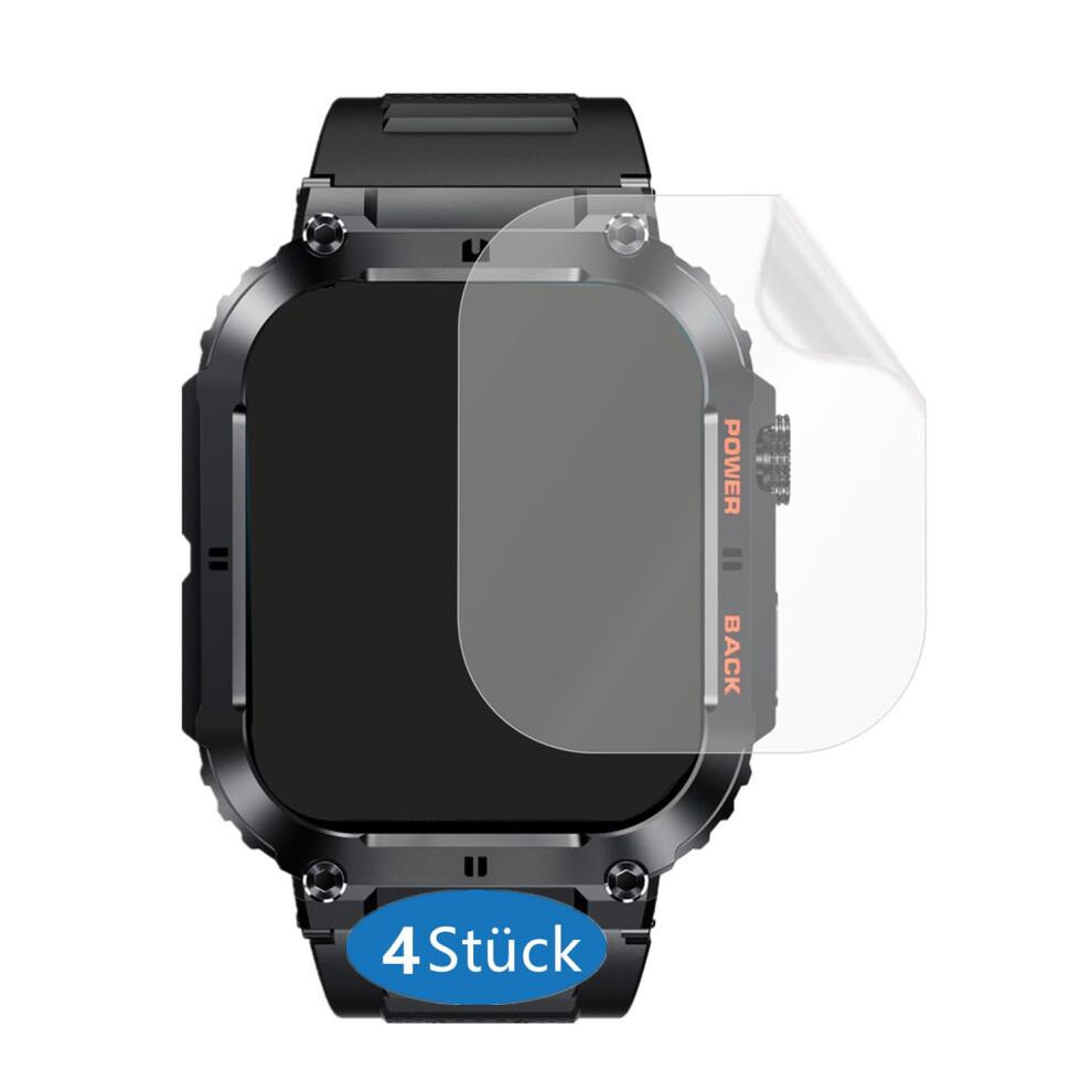 Photos - Protective film / glass Frgnie Screen Protector Compatible with GaWear K57 Smartwatch  HD Flexible PET Compatible with EIGIIS/LIGE/SUNKTA/LaN(4Pack)