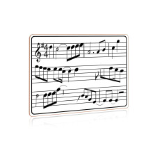T?r slette musikpersonale hvide tavler 9 """" x """" 12 tommer lapboard dobbeltsidet musikalnoter tavle til b?rn studerende musikere og hjem