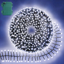 Christmas Cluster Lights 2.5M 200LED Christmas String Lights Christmas Lights Battery Operated Fairy Lights with 8 Modes Waterproof Christmas Tree