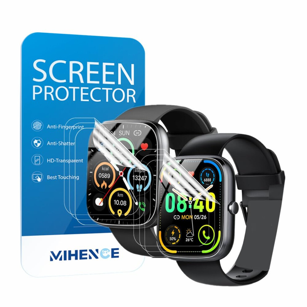 Mihence Screen Protector Compatible For Uaue/Matast 1.91 Inch Smartwatch T60, Tpu Hd Screen Protector For T60 1.91 Inch Smartwatch [Pack Of 6] 742404429444