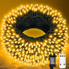 Christmas Fairy Lights Plug in 65ft 200 LED String Lights Mains Powered with Remote 8 Modes Christmas Tree Lights Waterproof Outdoor Indoor Decoration