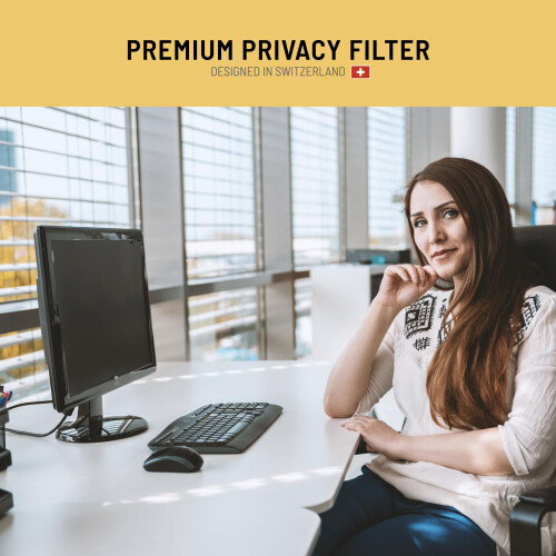 VistaProtect - Premium Privacy Filter & Anti Blue Light Screen Protector for Computer Monitors (23.6" inches) 1