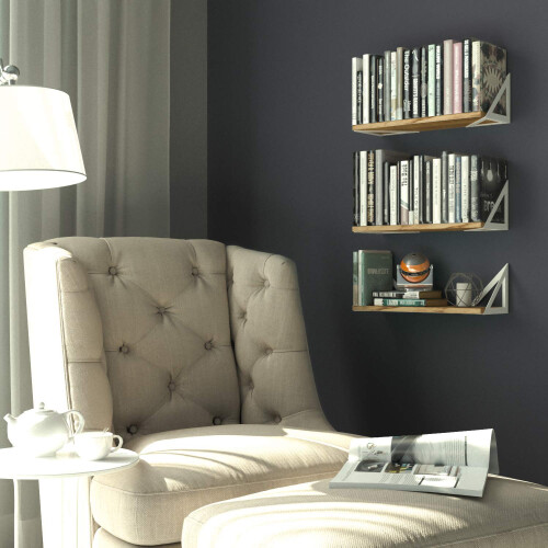 Wallniture Minori Ξύλινα Floating Ράφια για Αποθήκευση και Διακόσμηση 1