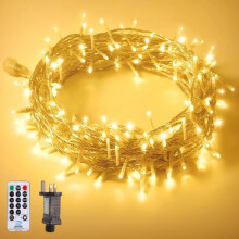 Fairy Lights Plug in Waterproof,15M/130 LED Fairy String Lights Main Powered,Christmas Tree Lights with 8 Modes Remote Control Xmas Lights for