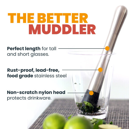 Muddler Ποτού για Κοκτέιλ, 20 εκ. Μανταλάκι Old Fashioned/Mojito, Μπαρ εργαλείο 1