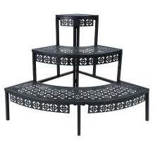 ABOXOO 3 Tier Plant Stand Flower Plant Rack Metal Stair Stair-Steag Style Col? Raft Plantatoare de sfert Round Suport pentru utilizare n interio