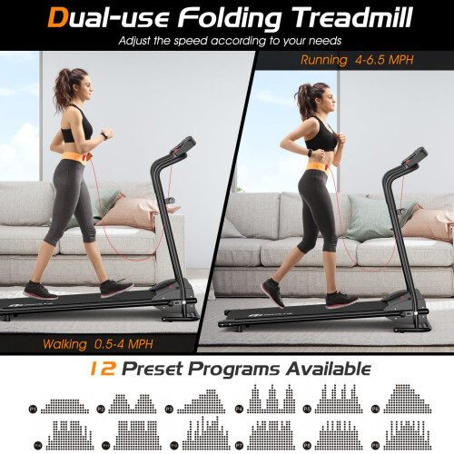 Goplus Goplus Electric Folding Treadmill Walking Jogging Running Machine Low Noise Space Saving with Display 1