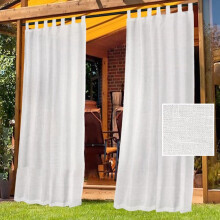 Gluhbirnen Pergola Curtains, 2 Panels Outdoor Sheer Curtains for Patio, Gazebo, Waterproof - Natural White, 132 * 274CM