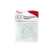 Cousin DIY White Iriscent 5mm Cupped paljetteja 800 kpl