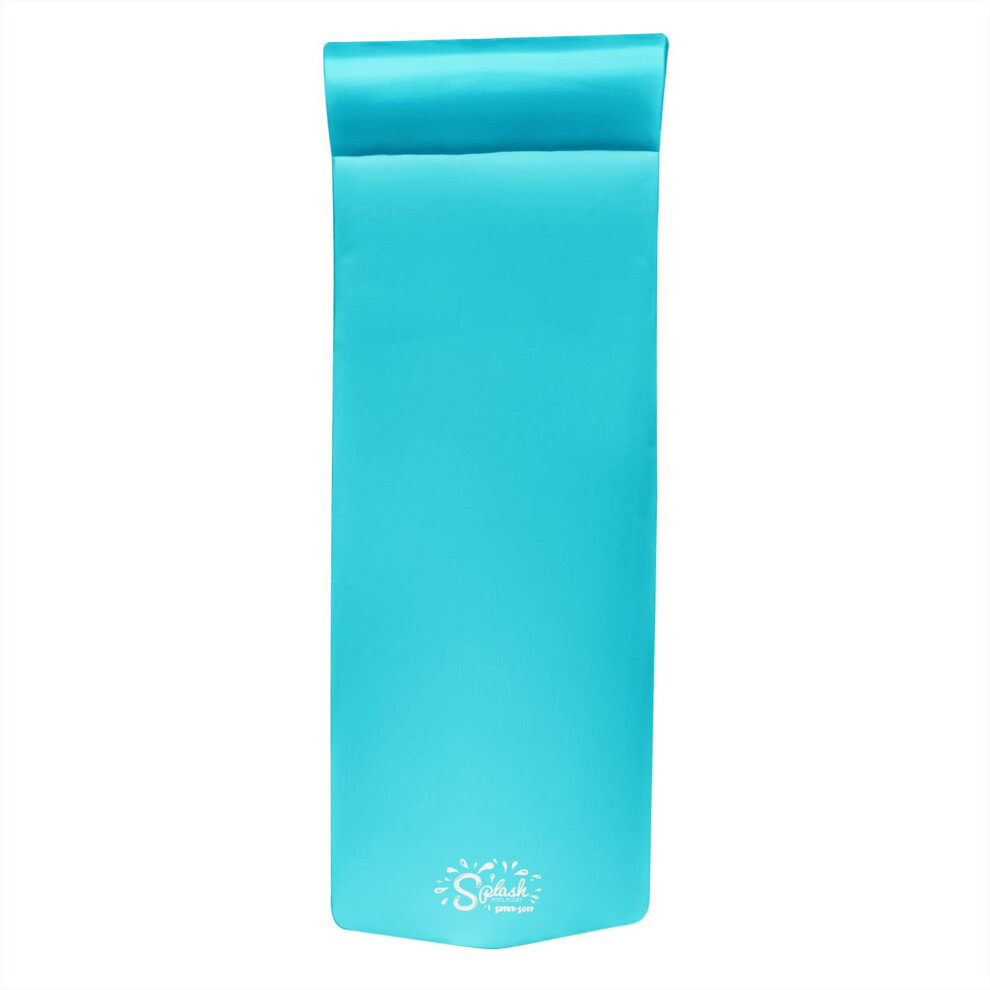 Tapis de piscine flottant en mousse    paisse de 3,1 cm pour adultes avec coussin int   gr   , couleur turquoise tropicale