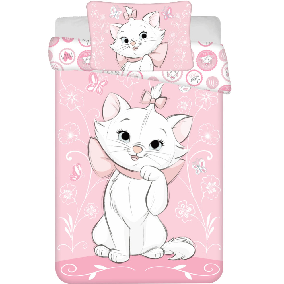Baby Duvet Cover 100 X 135 Cm Marie Les Aristocats And Pillowcase 40 X 60 Cm | Baby Bedding Set Ideal For Mattresses From 60 X 120 Cm Up To 70 X 140 Kilidoo