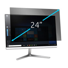Kensington Monitor Privacy Screen Filter, 2-Way Removable Protector for 24" 16:10 Monitors, Anti Glare Coating, Reversible Screen Cover with Blue