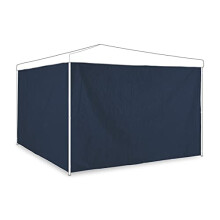 Relaxdays Gazebo Panels, Set of 2, Marquee Side Wall, Waterproof, PE, PVC, pergola Covers, Dark Blue
