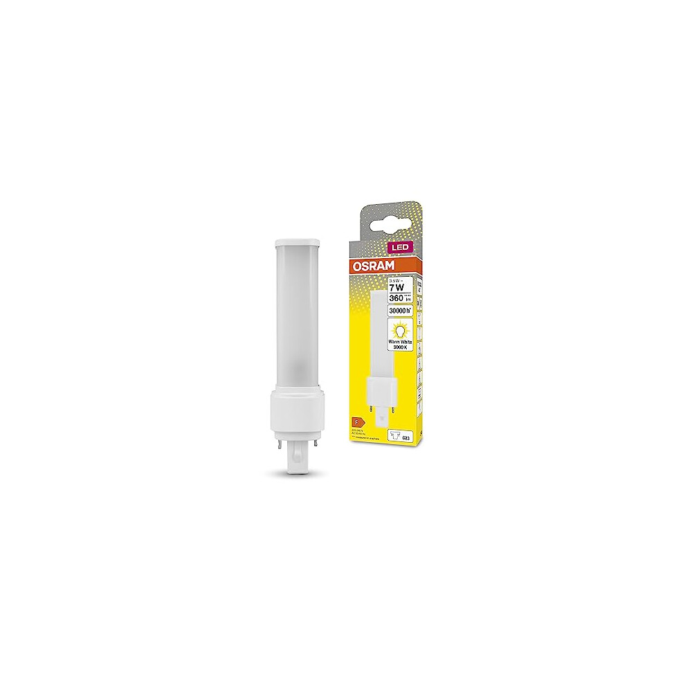 OSRAM Dulux Led S7 Em, G23, 3.5W, 360Lm, 3000K, Warm White Light Color, Led Replacement for Conventional Compact Fluorescents with A 2-Pin G23 Plug-in