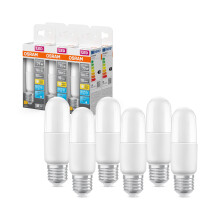 OSRAM LED lamp with E27 base, warm white (2700K), stick shape, 10W, replacement for 75W bulb, frosted, LED STAR STICK , 6-pack