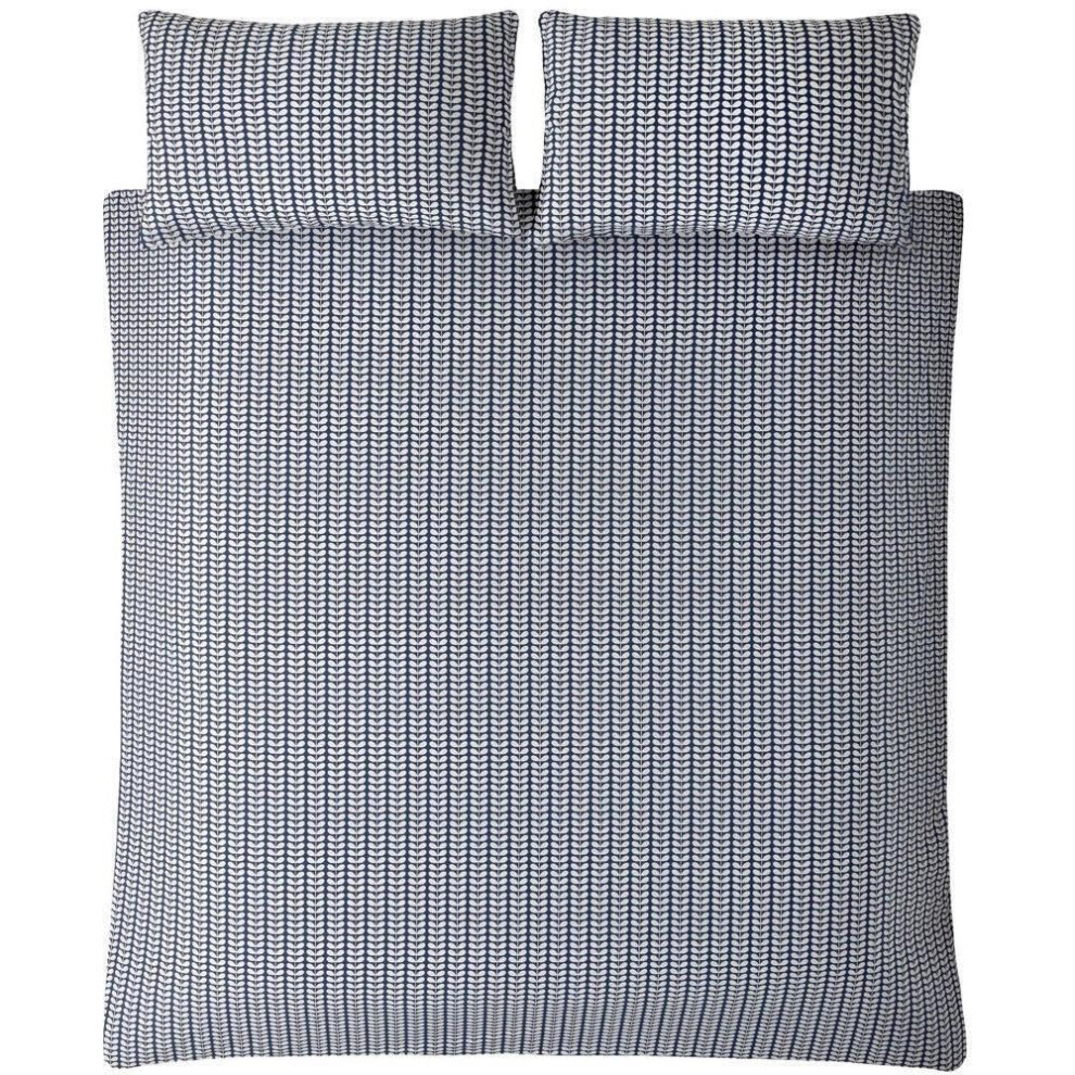 Orla Kiely Tiny Stem Whale Bedding: Double Size Duvet Cover (200Cm X 200Cm) Blue