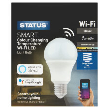 Status 9W Smart WiFi Led Gls Light Bulb Edison Screw Cap