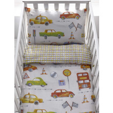 Cars Transport Reversible Cot Duvet Cover and Pillowcase Set - 90cm x 120cm