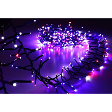 Christmas Concepts? 500 6M/20FT Red/Blue White LED Cluster Lights with 8 Function Controller - Indoor/Outdoor - Energy Efficient A++ - Christmas