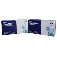 Touchflex Blue Nitrile Powder Free Disposable Gloves - Latex Free - Medium - Case x 200