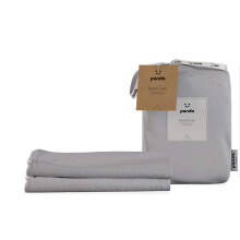 Panda Kids 100% Bamboo Duvet Cover (Junior 150 x 120 cm) (Quiet Grey)