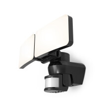 4lite Motion Sensor Floodlight (Black) 3700lm IP54 Rated Compact LED Integrated 46W Flood Light - 4L2/1100-4Yr Guarantee