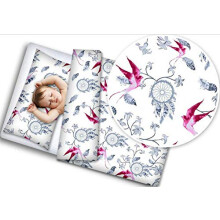 Baby Bedding Set Pillowcase + Duvet Cover 2PC Size 120x90cm to FIT COT 120x60cm(Dream Catcher White)