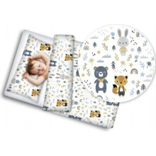 BABY BEDDING SET 120x90 PILLOWCASE DUVET COVER 2PC FIT COT Forest Friends