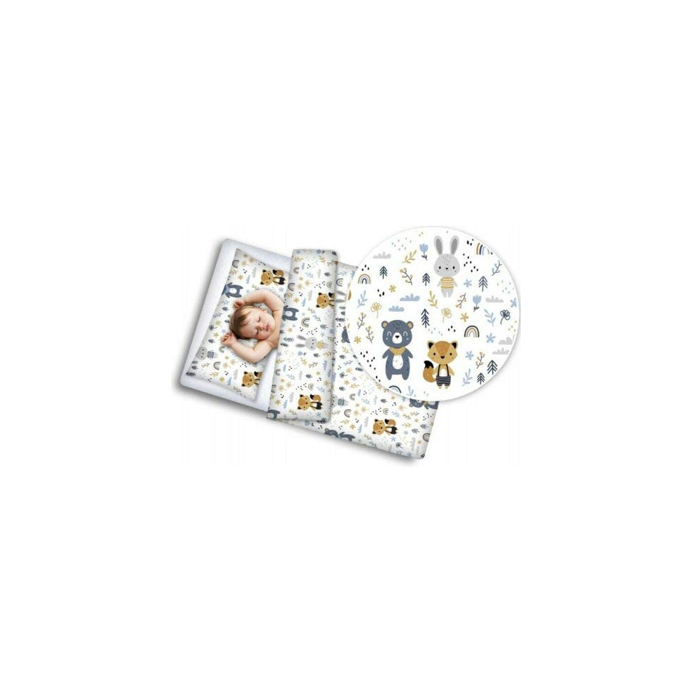 Baby Mam Baby Bedding Set 120X90 Pillowcase Duvet Cover 2Pc Fit Cot Forest Friends