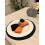 PLOYMONO Toalhas de Mesa Laranja Resistentes - 17 x 17 Polegadas Poliéster Lavável - Conjunto de 8 com Bordas 4