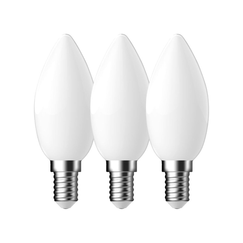 Energetic Candle Frosted LED Light Bulb, E14, 4W, 470 Lumens, Warm White 2700K - 3 Pack-image-OPC-PGBSMZX-NEW