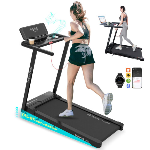 Mobvoi Home Treadmill Ultra 3 in 1 Walking Pad with 6% Incline for Home Office 2.5HP Walking Running Treadmill Holder for Cup Phone Laptop Large