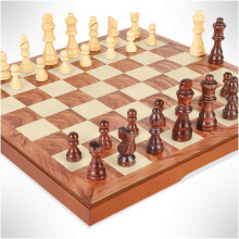 Fanvince Chess Set 15 """" Trbrda spel - truppsttningar med 2 frvaringspsar och 2 extra drottningar - gvor fr mn pappa pappa