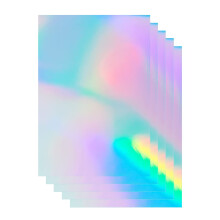 100 ark Holografisk udskrivbar klistermærker 8,5 x 11 tommer vandtæt klistermærker Rainbow Vinyl Sticker Paper til inkjet/laserprinter