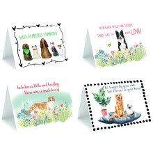 R?d d?rinspirationer Hund sympati og katte sympati Undskyld for dine tabskort. 20 kort og konvolutter - lavet i USA! (Variety Pack Pet sympati ko
