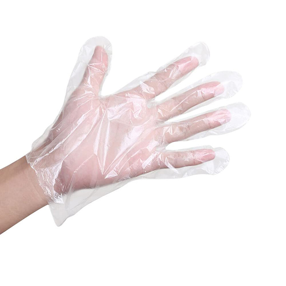 500Pcs Disposable Plastic Gloves/Clear Polyethylene Gloves/Work Gloves/Plastic Disposable Food Prep Glove/For Cooking, Cleaning And Effectively Avoid 8045177871819