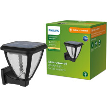 Philips Lighting Vapora Outdoor Solar, Path Light, 1.5W, 2700K, Black, IP44 Weatherproof