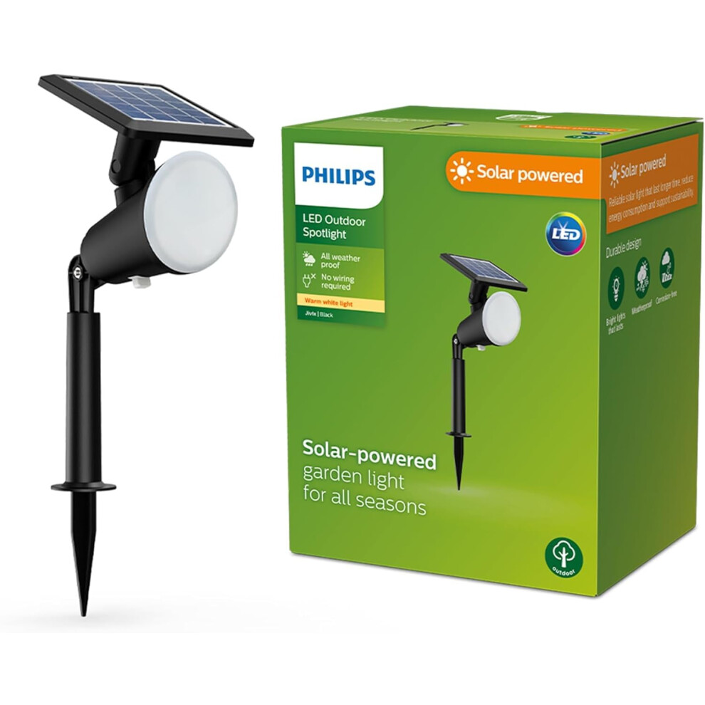 Philips Ing Nysil Outdoor Solar Security 8.7W, 5000K, Ip44 Weatherproof Light/Black