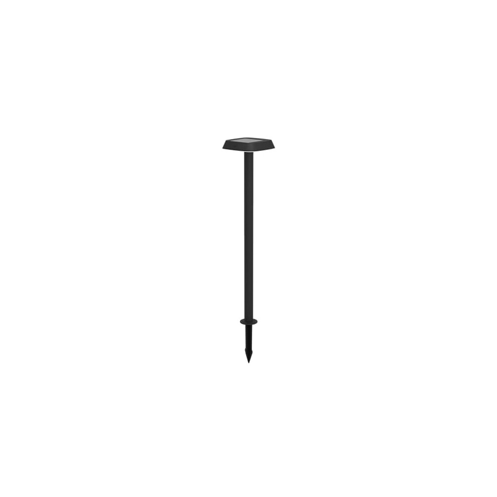 Eglo LED Solar Garden lamp Post Dreoli, Outdoor Lighting with Ground Spike and Motion Detector, Outside Driveway Light, downlighter, Black Plastic,