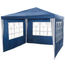 Pandamoto Waterproof Outdoor PE Garden Gazebo Marquee Canopy Party Tent (3x3, Blue)