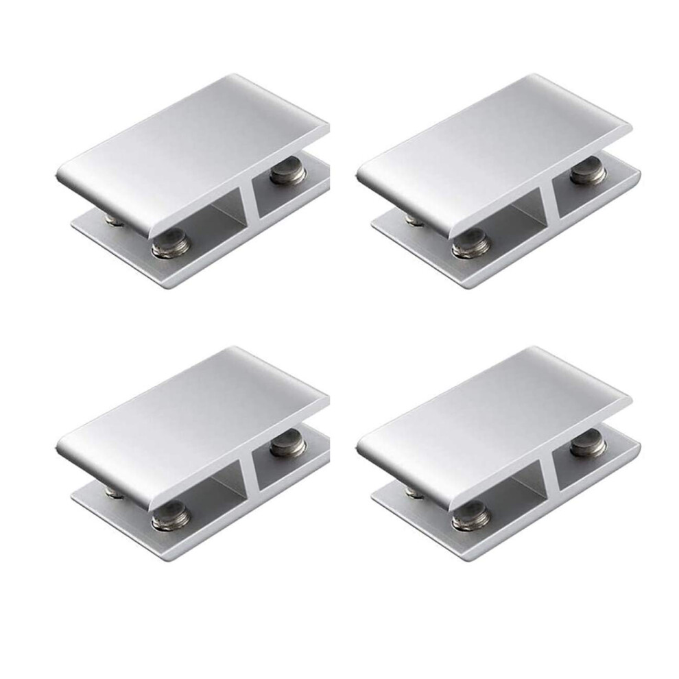 4 Pack Aerometal Glass Clamp Adjustable Glass Shelf Bracket Glass Connector 2 Way 180 Degrees 9-12Mm Glass 797006797453