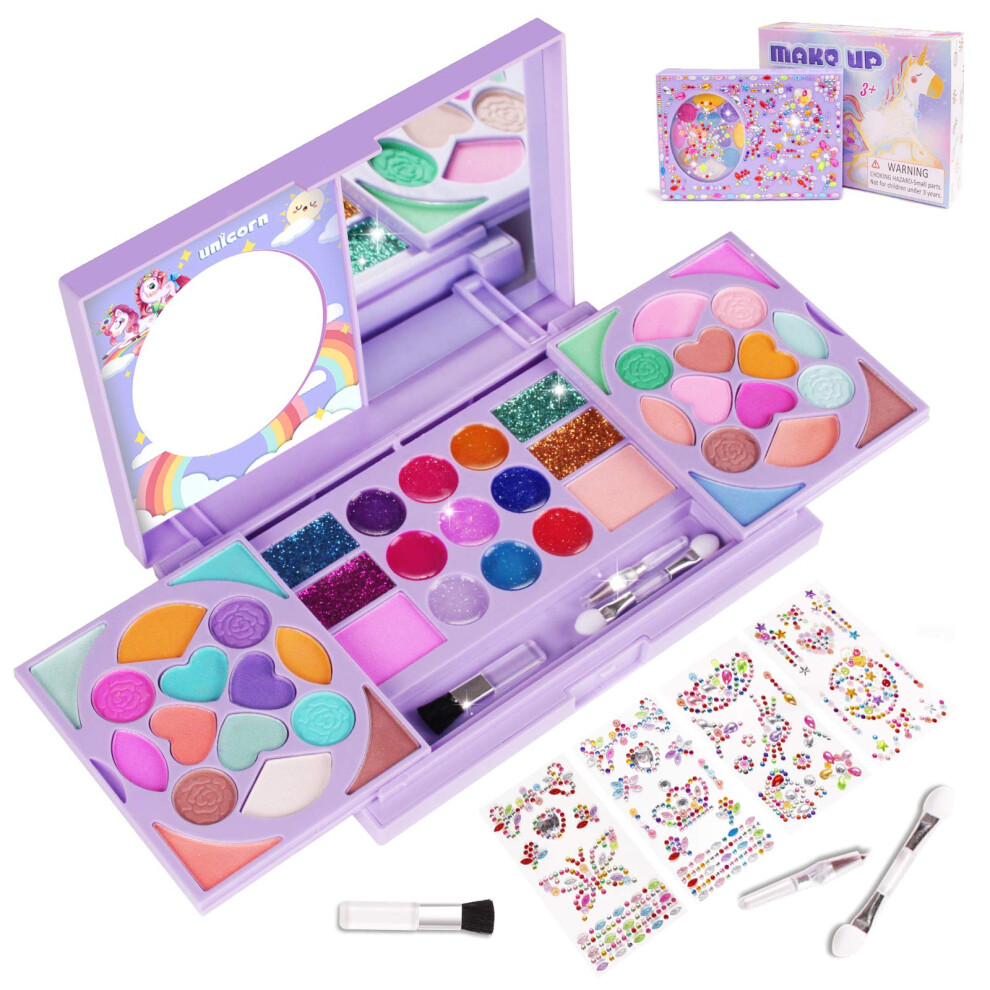 Kit De Maquillage Pour Enfants Kidcheer Pour Filles, V Ritable Trousse De Maquillage Lavable, Princesse, Cadeau D'anniversaire Pour Filles De 3 A-image