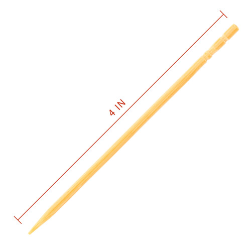 DecorRack 4" Φυσικές Σουβλιές Μπαμπού, Ξύλινες Πινελιές Κοκτέιλ, Στικς Ορεκτικών (300) 1